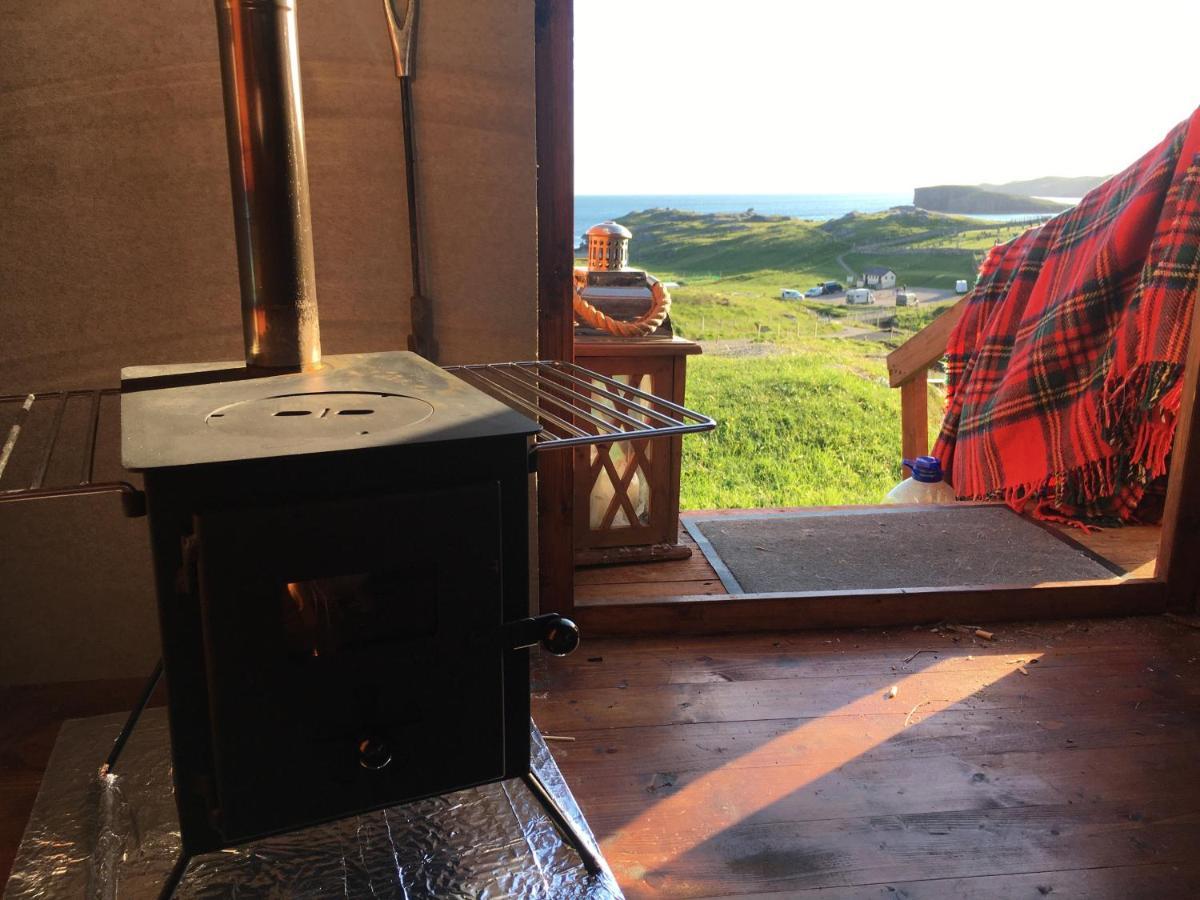 Eco Crofters Wagon By The Beach Oldshoremore 외부 사진